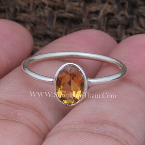 Natural Multi Oval Cut Gemstone Ring 925 Sterling Silver Birthstone Ring Promise Ring Bridesmaid Gift Birthday Valentines Day Gifts Citrine