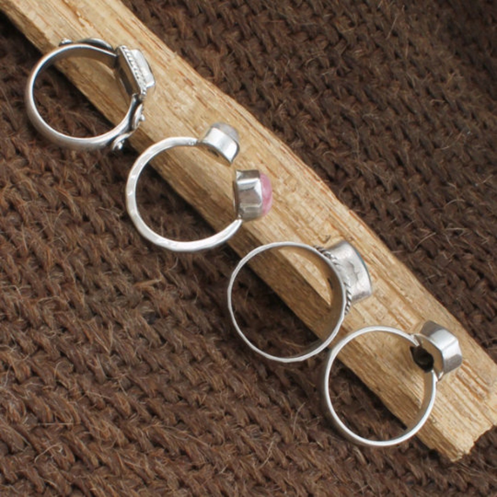 Combo Rings 925 Sterling Solid Silver Rings Engagement & Etsy