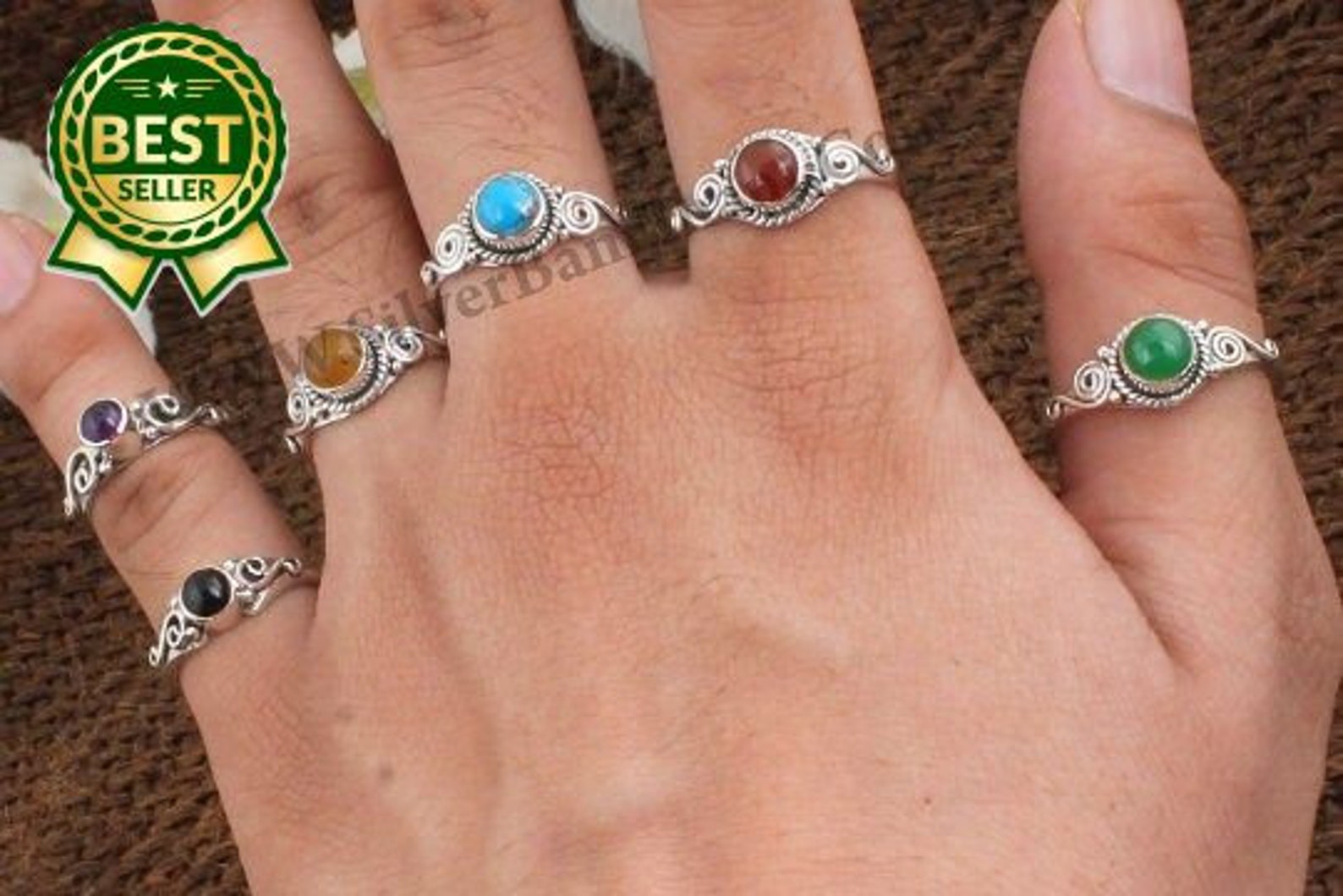 Multi Stone Ring 925 Sterling Silver Ring Gift Item Ring - Etsy