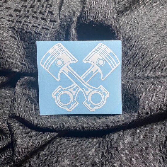 Crossed Piston Sticker