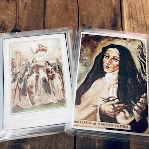 Martyrs of Compiegne/Saint Teresa of Saint Augustine Holy Card.