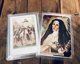 Martyrs of Compiegne/Saint Teresa of Saint Augustine Holy Card.