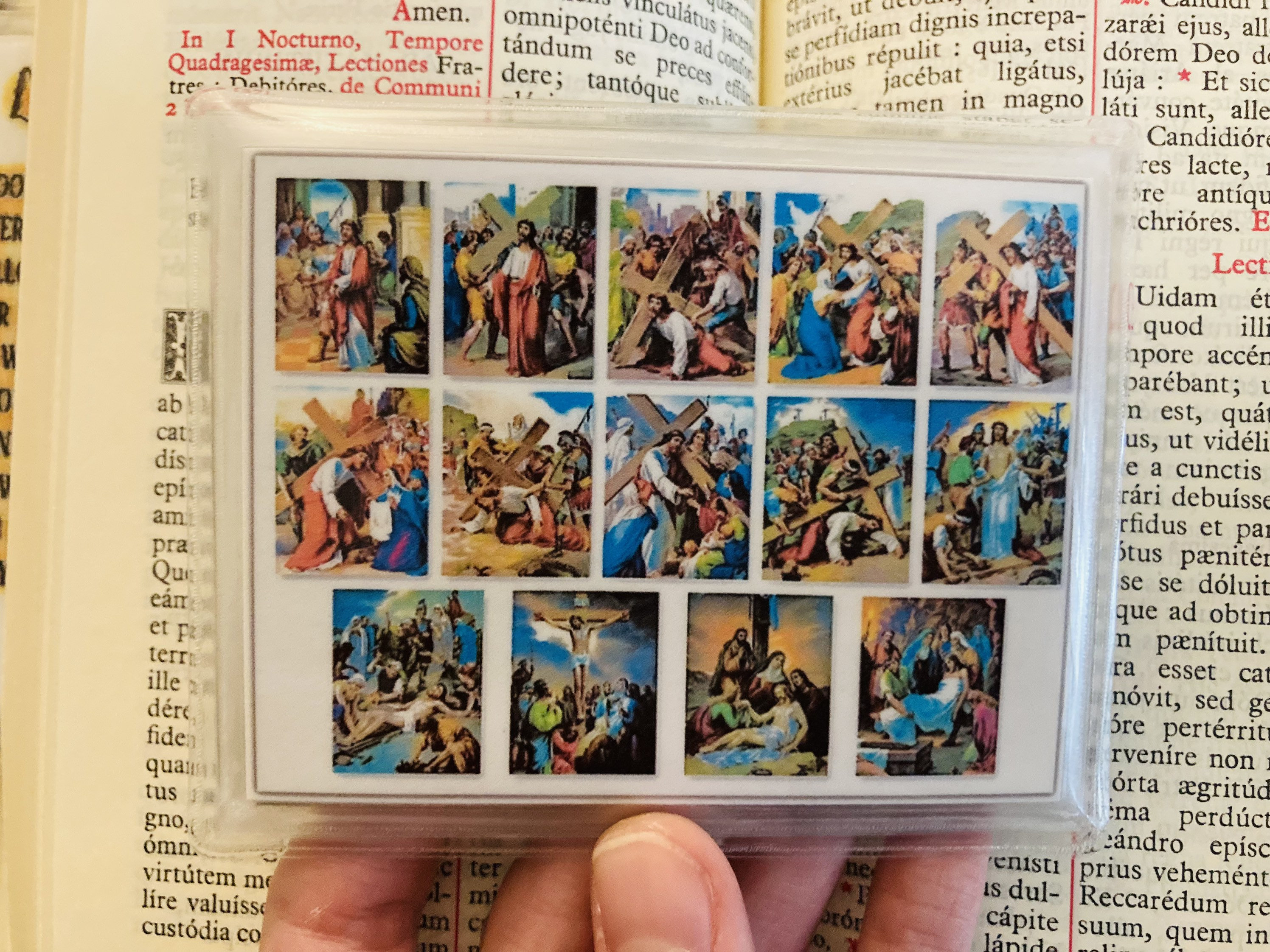 Stations of the Cross travel size Holy Card