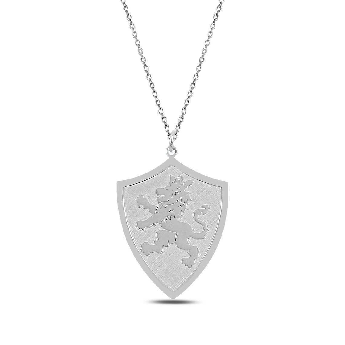 English Lion Necklace Personalized Lion Necklace Heraldry Etsy