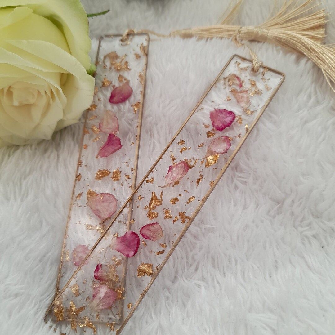 Resin Flower Bookmark Etsy