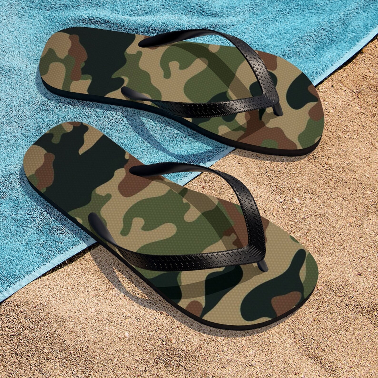 Unisex Flipflops Camouflage Camo Sandals Beach Summer Etsy