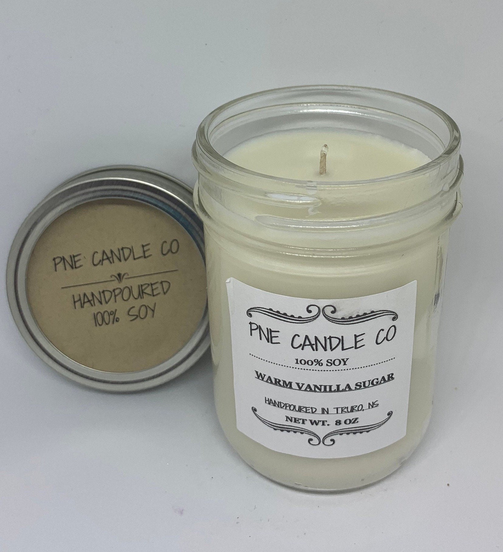 8 Oz Warm Vanilla Sugar Soy Candle Etsy