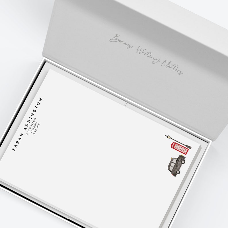 London Collection Personalised Letter Writing Paper and Envelopes