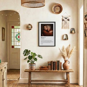 Personalised Photo Definition print hung on a wall in a hallway.