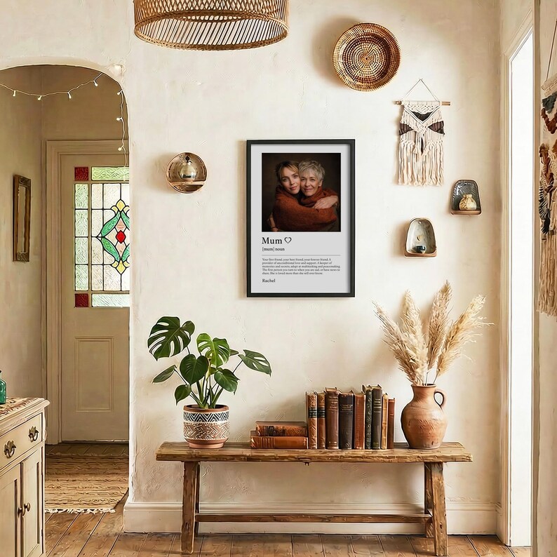 Personalised Photo Definition print hung on a wall in a hallway.