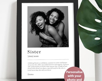 Personalised Sister Definition Photo Print | Custom Sister Gift