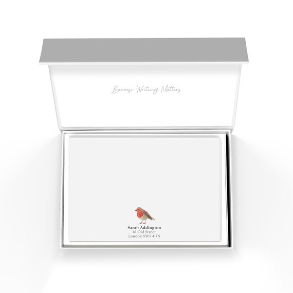 Birds Flat Notecard Writing Set With Envelopes- Luxury Stationery Set - Correspondence Cards Note Cards - Stationary Gift Set - A6 - UK - View #10