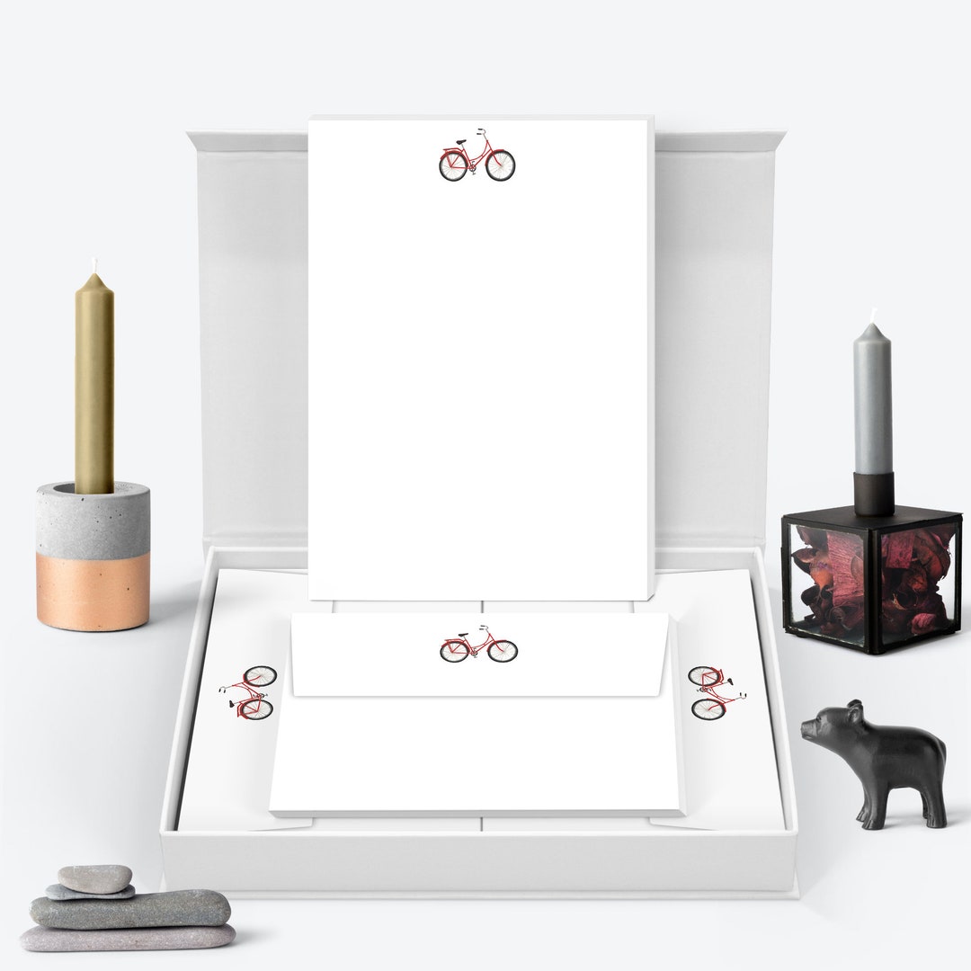 Bicycle Letter Writing Paper and Envelopes | A5 Size Stationary Set - Etsy