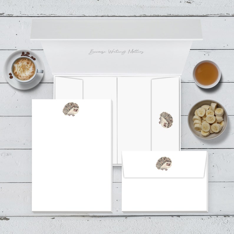 Hedgehog Letter Writing Set Cute Stationery Set Letter Etsy UK