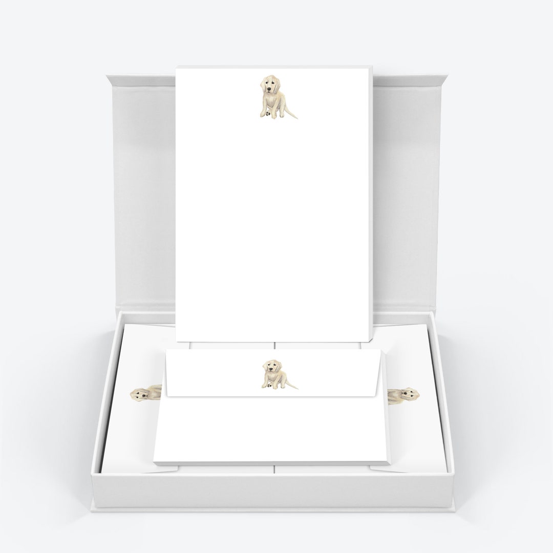 Me Loovely Golden Retriever Puppy Letter Writing Paper And Envelopes Set A5 Size Papers Stationary Supplies For Office Home & School | Christmas Gifts