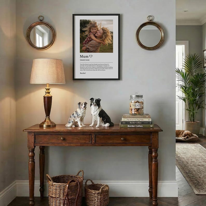 Personalised Photo Definition print hung on a wall in a hallway.
