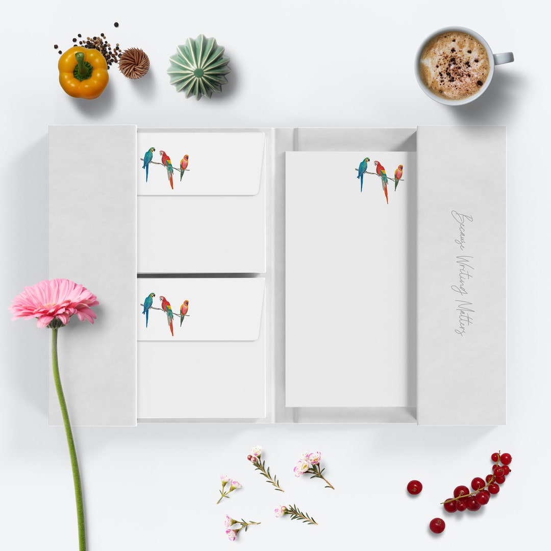 Parrot Stationery Set | A5 Letter Writing Paper & Envelopes - Me ...