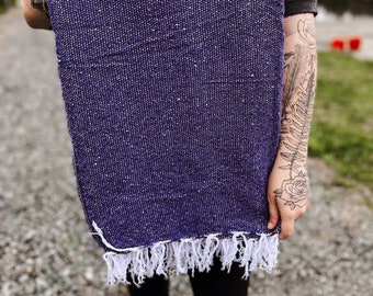 Solid Dark Purple | Adventure Blanket, Mexican, Falsa, Rustic