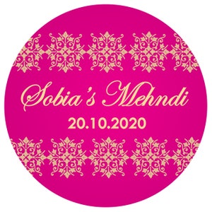 Personalised Wedding, Mehndi, Dholki Celebration Stickers