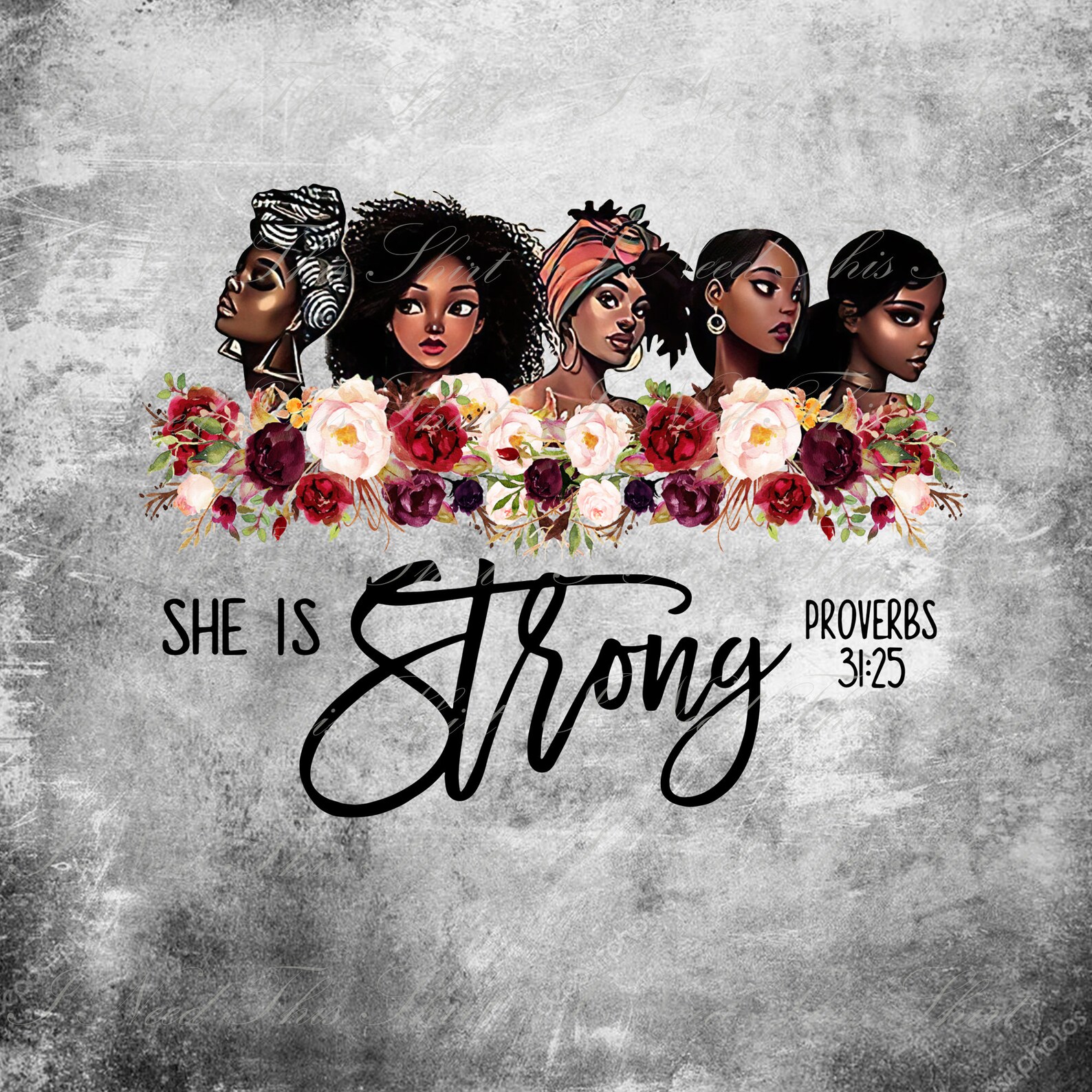 She Is Strong Proverbs 3125 Digital File Download Black Etsy
