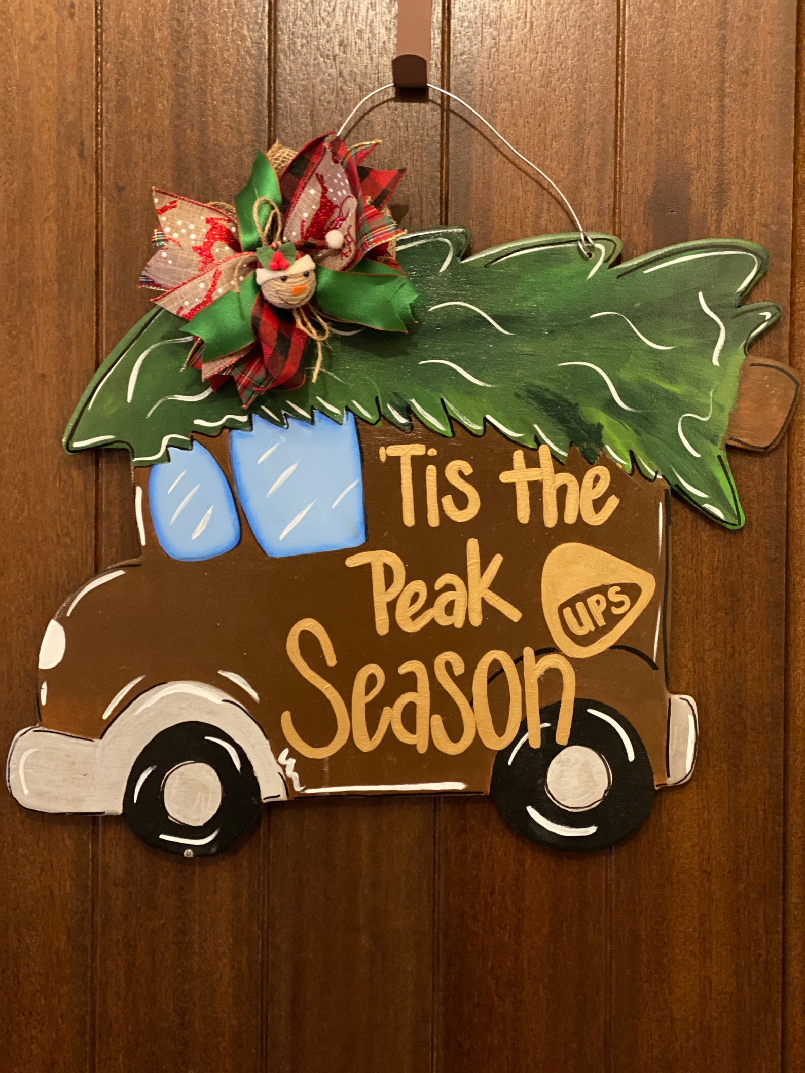 UPS Truck Tis the Peak Season Delivery Truck Etsy