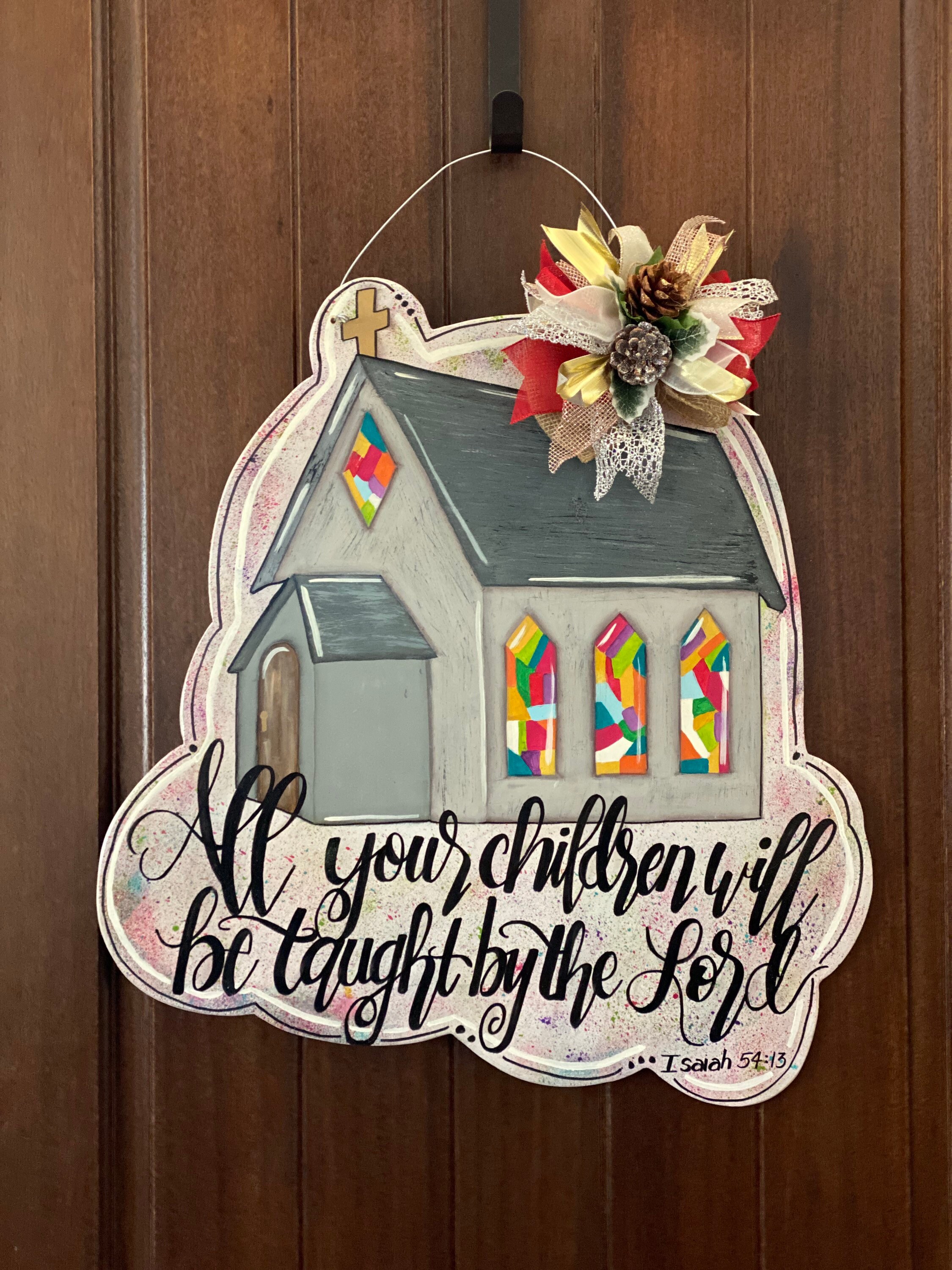 Easter Christian Door Hanger Easter Decor chapel Etsy
