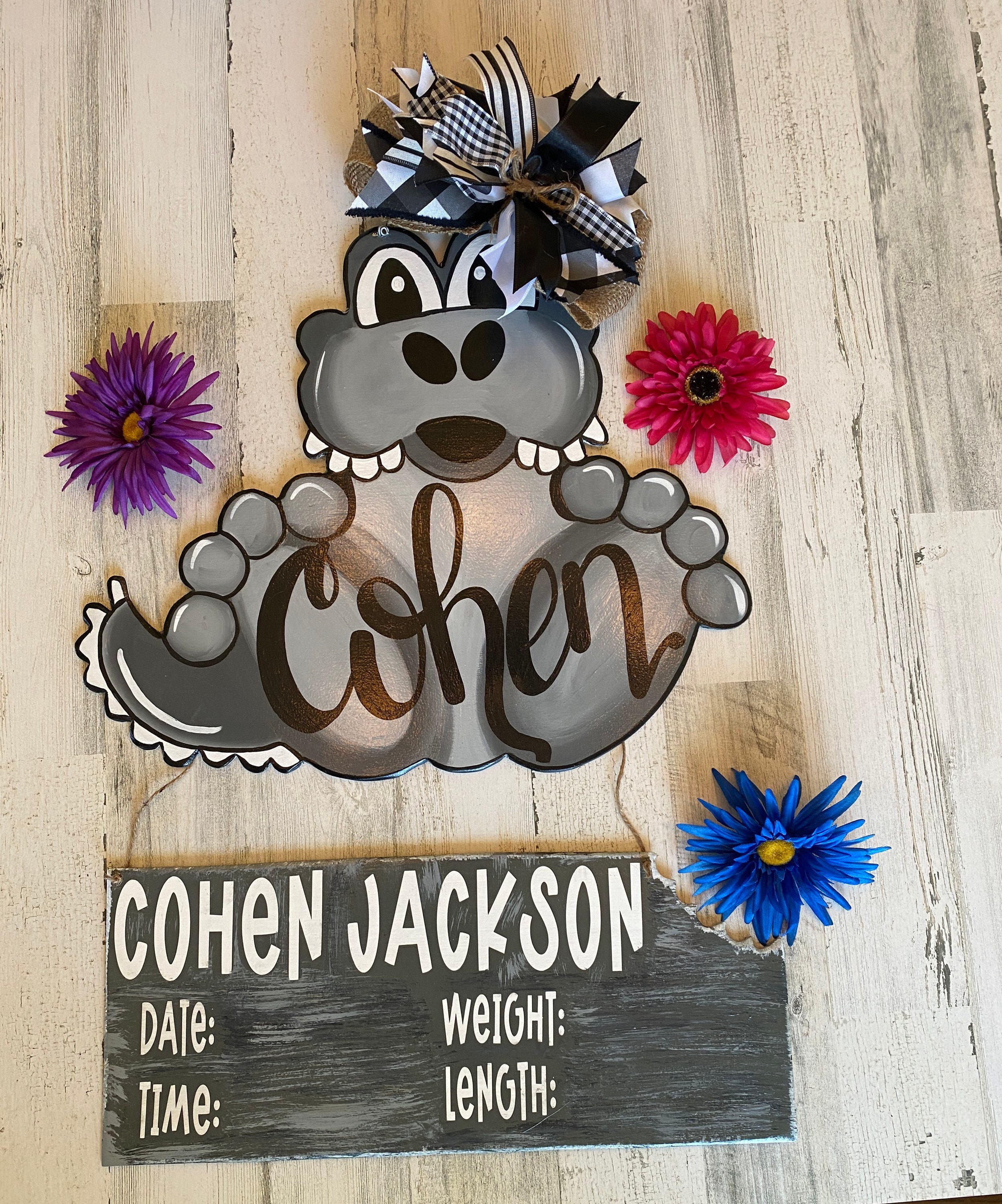 Dino the Dinosaur Dinosaur Door Decor Nursery Door Decor Etsy