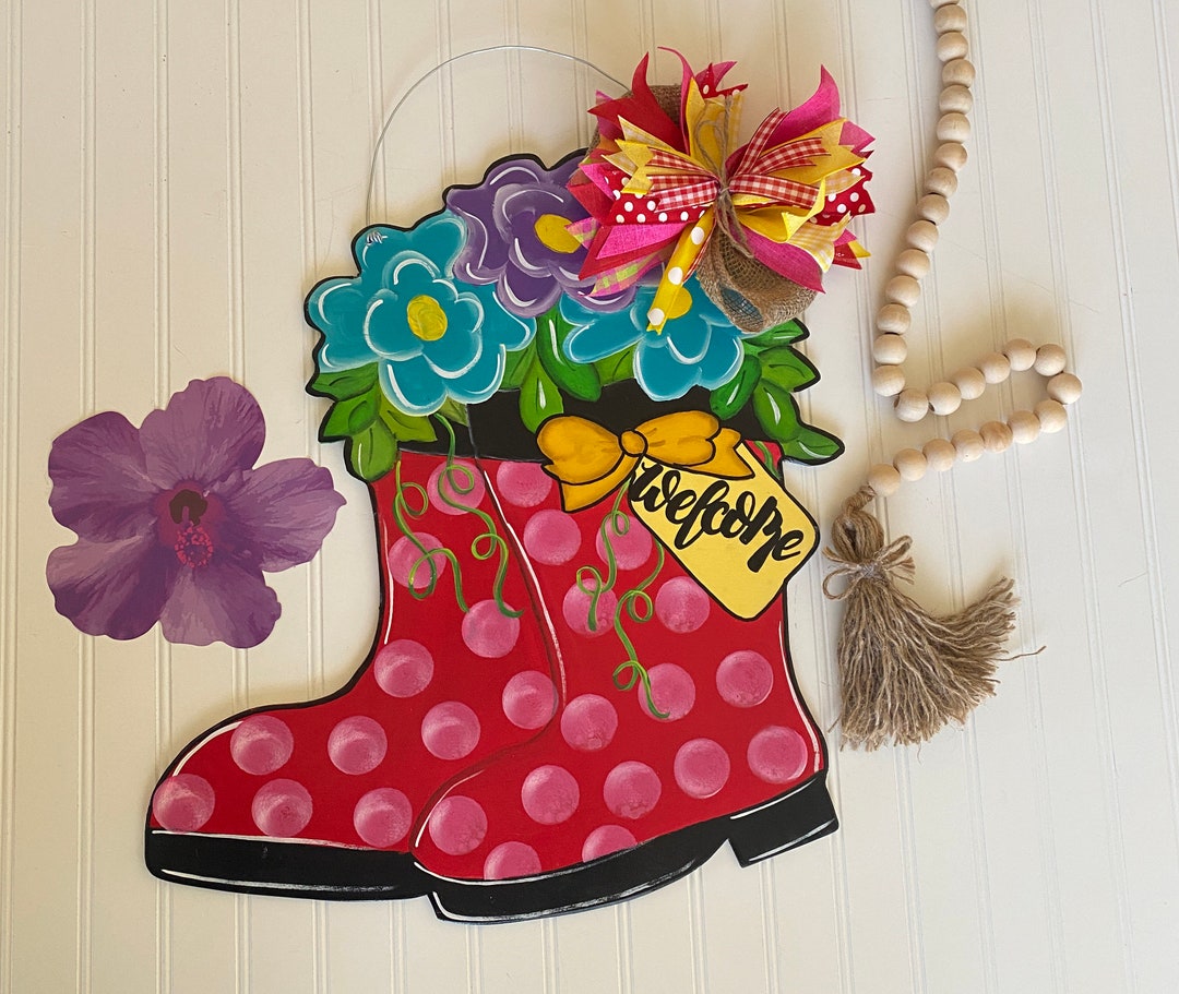 Rain Boots Decor Rainboots Decor Personalized Gifts Etsy