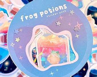 Frog Potions | Frog Sticker | Sticker Pack | Laptop Sticker | Vinyl Sticker | Deco Stickers | Cute Sticker | Toad Sticker | Magic Stickers