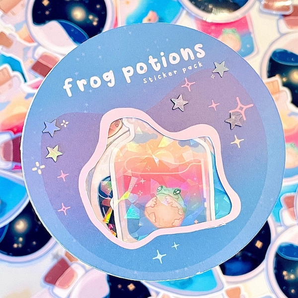 Frog Potions | Frog Sticker | Sticker Pack | Laptop Sticker | Vinyl Sticker | Deco Stickers | Cute Sticker | Toad Sticker | Magic Stickers