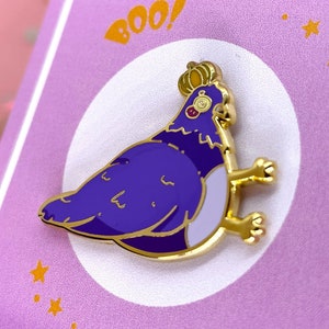 Pumpkin Birb Pin | Hard Enamel Pin | Cute Halloween  Pin | Pigeon Enamel Pin | Bird Pin Set Badge | Cute Gold Pin | Mini Enamel Pin