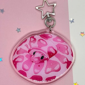 Boop A Snoot Snake Keycharm, Adorable Reptile Keychain, Kawaii accessories, Cute snake, Acrylic charm, Gift For Her