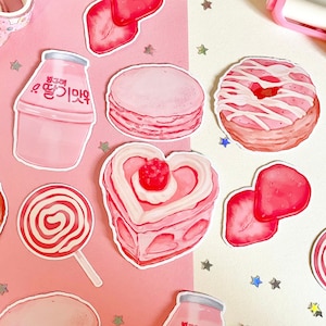 Dolci Torte / Adesivi per Dessert / Pacchetto Adesivi / Adesivi Alimentari / Carini / Adesivi per Laptop / Adesivi in Vinile / Dolci da Forno / Caramelle Kawaii