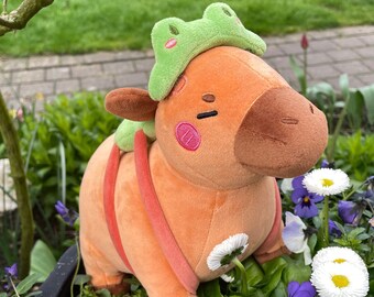 PREORDER Froppy de Capybara knuffel | Beperkt knuffeltje | Knuffel zacht speelgoed | Kawaii Fleece Capy Kikker Pluche | Plushen speelgoed