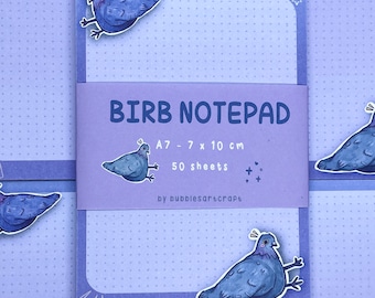 Sitzender Vogel Notizblock Niedlicher Notizblock Vogelliebhaber Büro Geschenk Schreibwaren Bundle Arbeitsplatz Zubehör Notizwürfel Schreibtisch Versorgung Kawaii