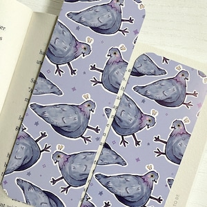 Zakładka do książki Birb Art, śliczna zakładka do książki z podwójnym nadrukiem Cottagecore Bookish, artykuły piśmiennicze Bird Lovers Pigeon, akcesoria do czytania, prezent dla czytelnika