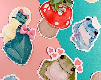 Kikker Stickers | Frog Buddies 4.0 | Sticker Pack | Laptop Sticker | Vinyl Sticker | Deco Stickers | Leuke Sticker |