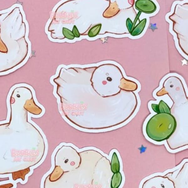 Duck Friends Sticker Pack | Duck Sticker | Matte Stickers | Laptop Sticker | Vinyl Sticker | Deco Stickers | Cute Waterproof | Hydroflask