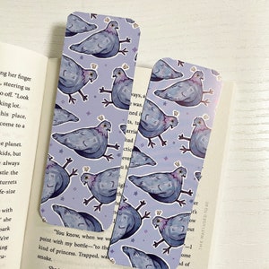 Birb Bookmark Bird Art Cute Bookmark Double Printed Cottagecore Book Book Lovers Pigeon Stationery Reading Accessories image 3