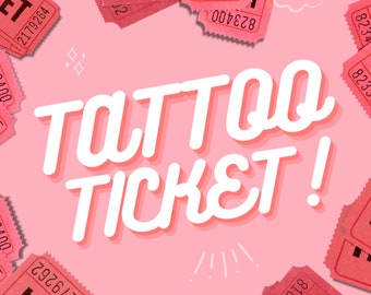 Biglietto tatuaggio / Tattoo Pass / Autorizzazione tatuaggio / Disegno tatuaggio / Illustrazione / DOWNLOAD DIGITALE