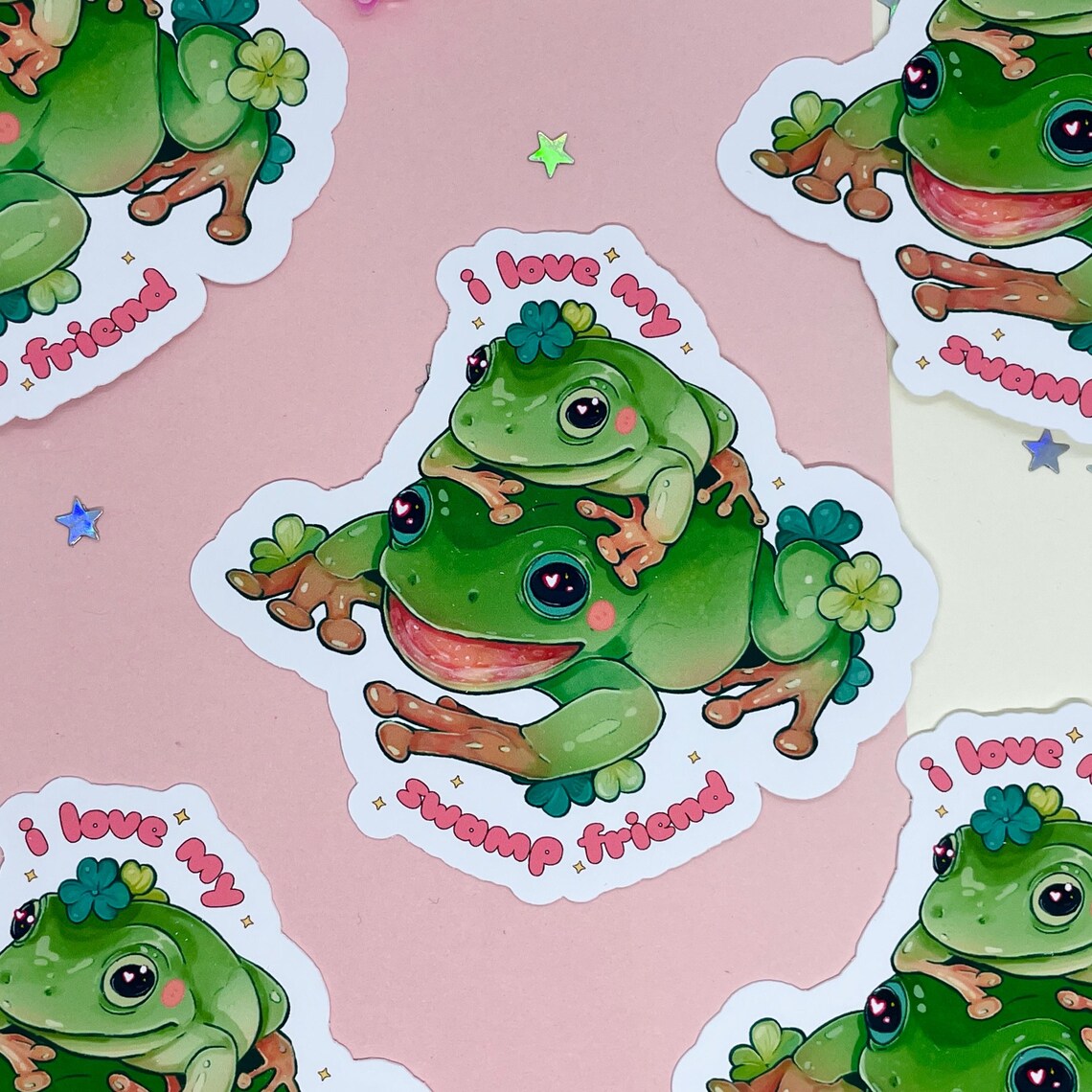 Frog Love Sticker Bundle Cute Matte Vinyl Stickers With Funny Sayings ...