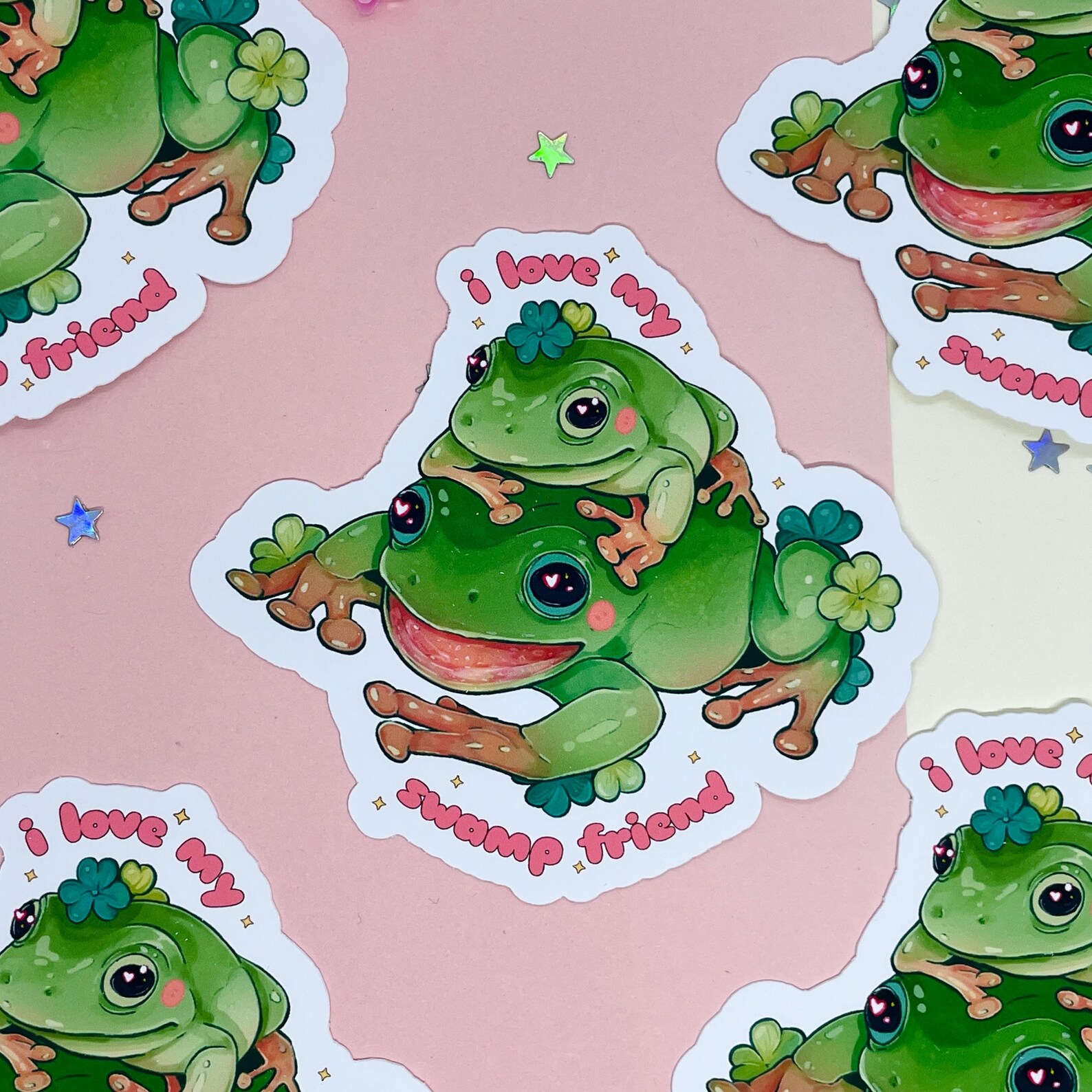 Frog Love Sticker Bundle Cute Matte Vinyl Stickers With Funny Sayings ...