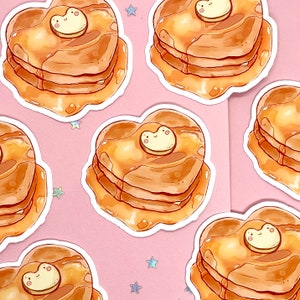 Sticker grenouille crêpe | Bonbons kawaii mignons | autocollant grenouille | autocollant grenouille | d'autocollants | Sticker pour ordinateur portable | Autocollant en vinyle | Déco mat