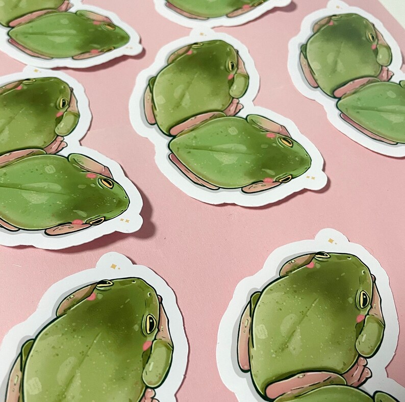 Heart Frogs Sticker Valentines Sticker Frog Sticker Cute Tree Frogs Decal Die Cut Laptop Sticker Vinyl Sticker Deco Love image 4