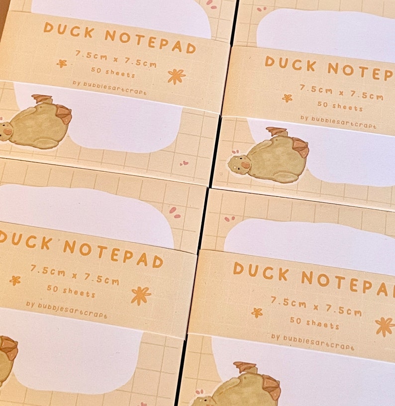 Bloc-notes canard Bloc-notes mignon Accessoires pour agenda Papeterie Kawaii Journal de scrapbooking Fait main Papeterie esthétique Remarques image 3