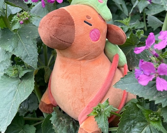 Froppy The Capybara Plush | Limited Stuffed Toy | Plushie Soft Toy | Kawaii Fleece Capy Frog Plush | Plush Toy