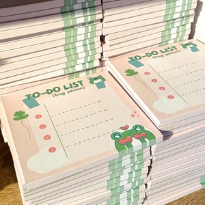 Frog Note Pad | Cute Memo Pad | to Do List Planner Accesories | Kawaii ...