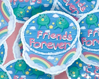 Frosch Sticker | Frosch Kuchen | Beste Freunde für immer | Froggy Sticker | Sticker Pack | Laptop Aufkleber| Vinyl Sticker | Deko Aufkleber | Freundschaft