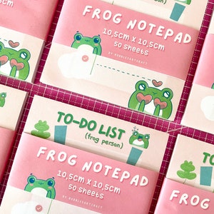 Frog Note Pad | Cute Memo Pad | to Do List Planner Accesories | Kawaii ...