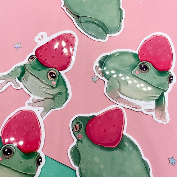 Frosch Sticker Frosch Kumpels Beere Sticker Pack Laptop Sticker Vinyl  Sticker Deko Aufkleber Süße Sticker Wasserfester Froggy -  Österreich